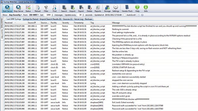 SyslogWatcher Screenshot
