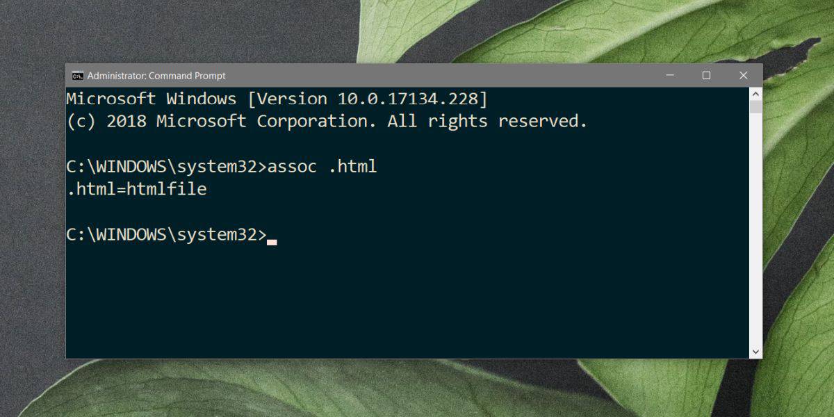 How to set file app association from command prompt on windows 10