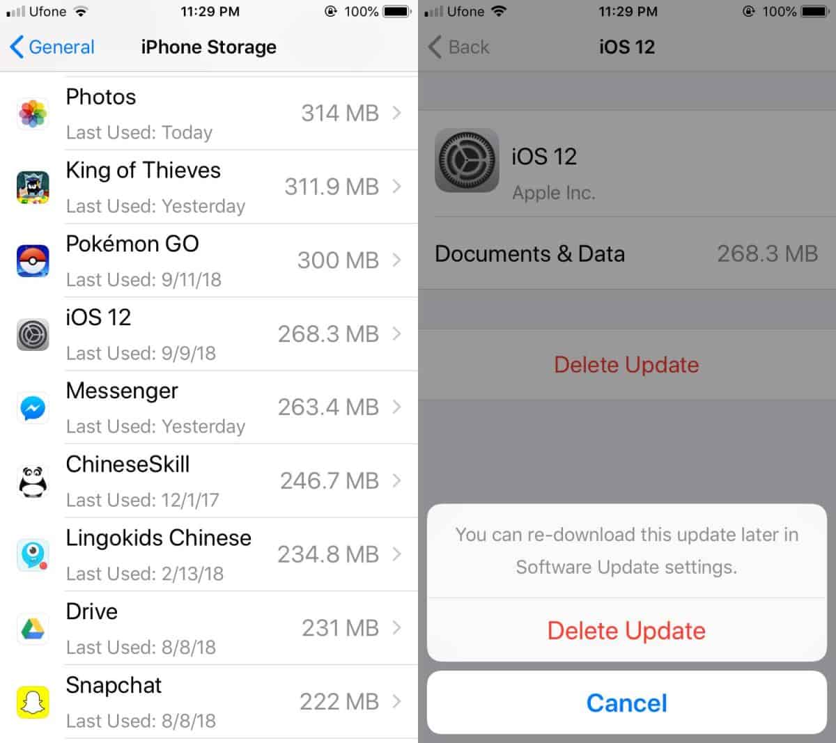 how to cancel update ios 16