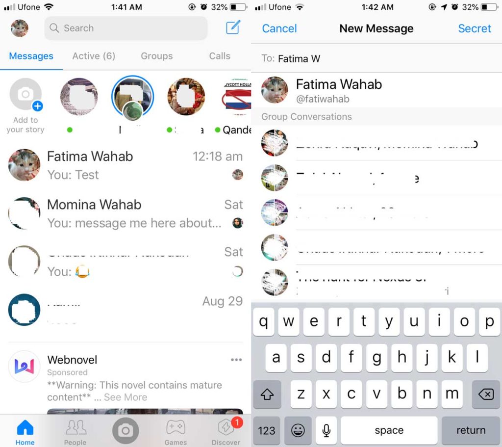 can you send messages on messenger
