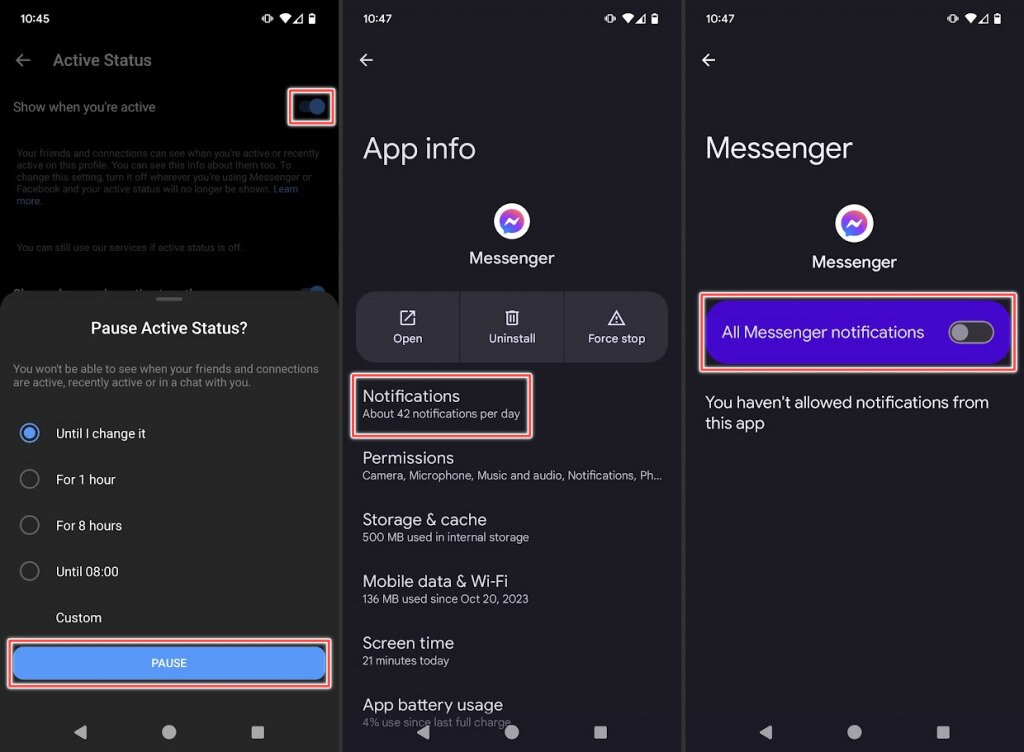 App info for the Android Messenger app
