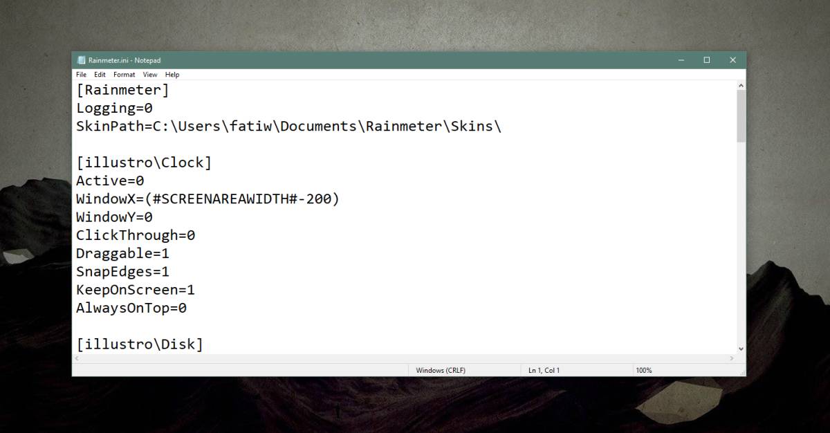 rainmeter skin installer skinpath not found
