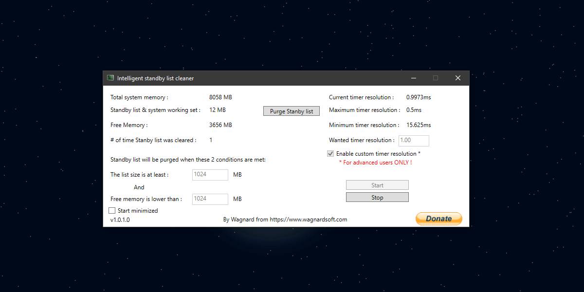 intelligent standby list cleaner