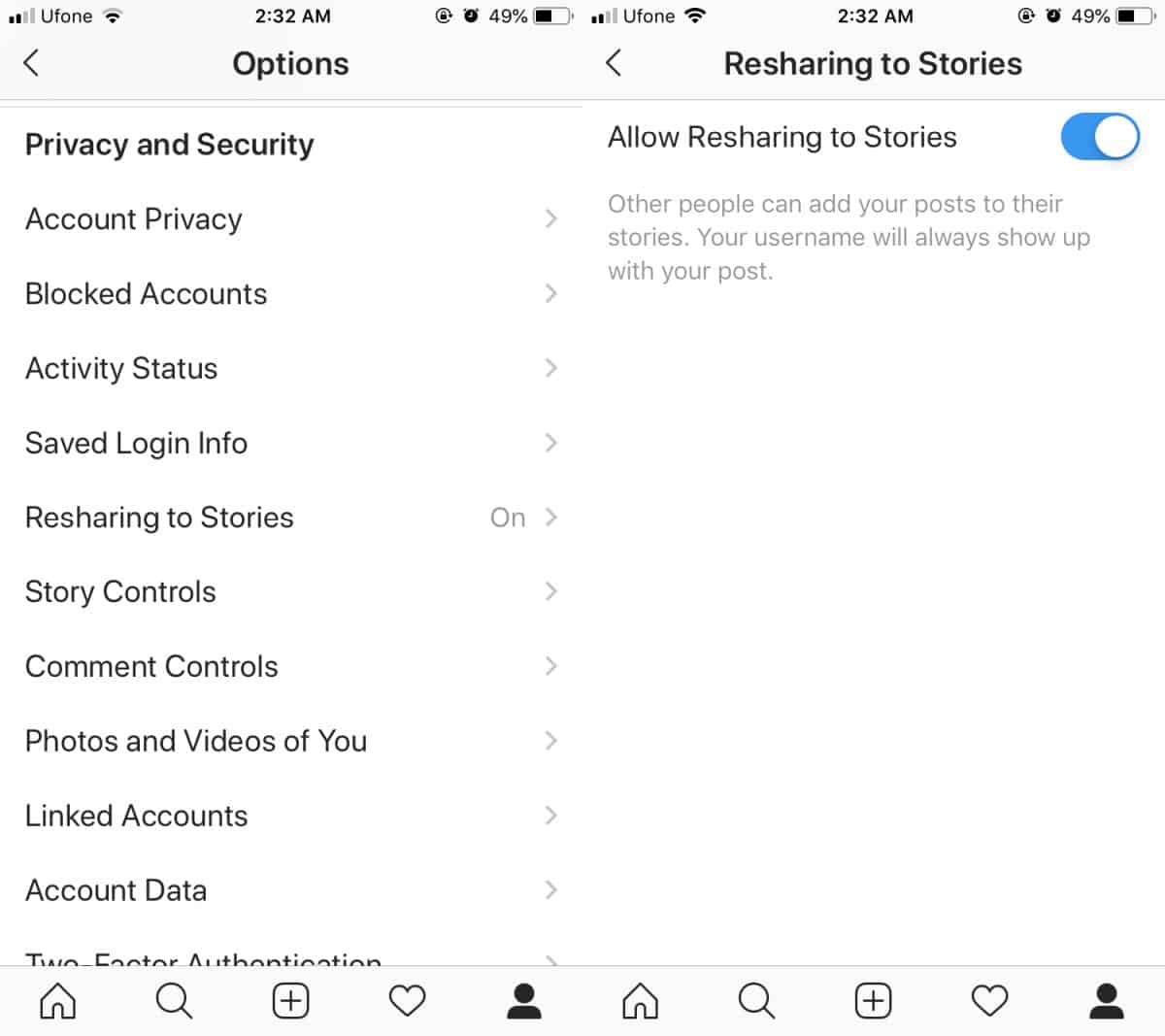 How To Disable Resharing To Stories On Instagram For Your Account