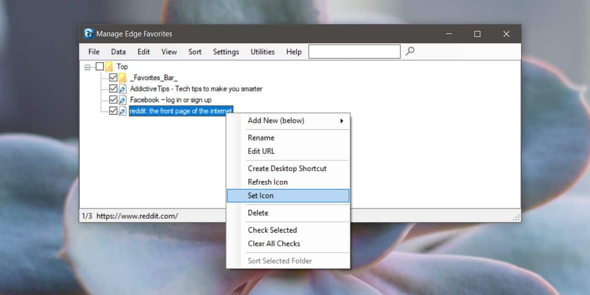 How to refresh bookmark favicons in edge on windows 10