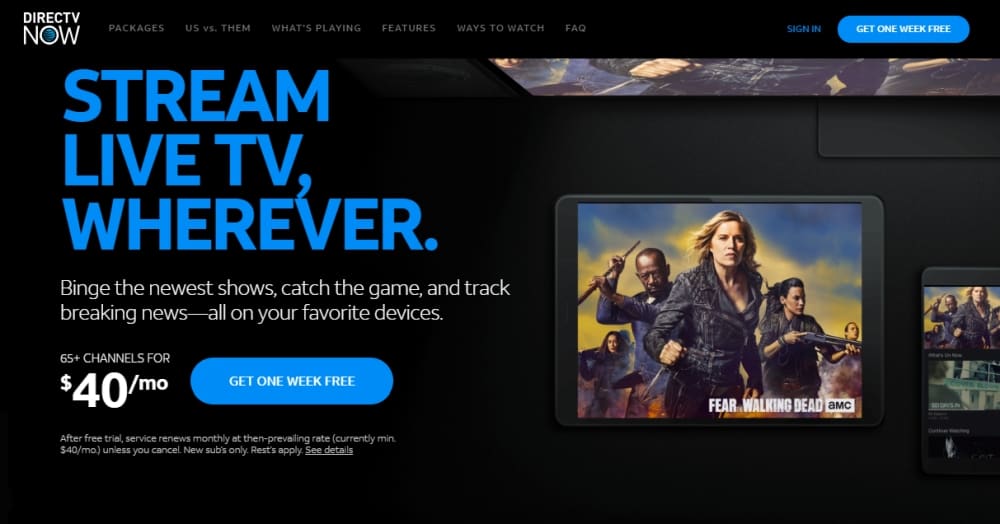 Directv 2025 now website