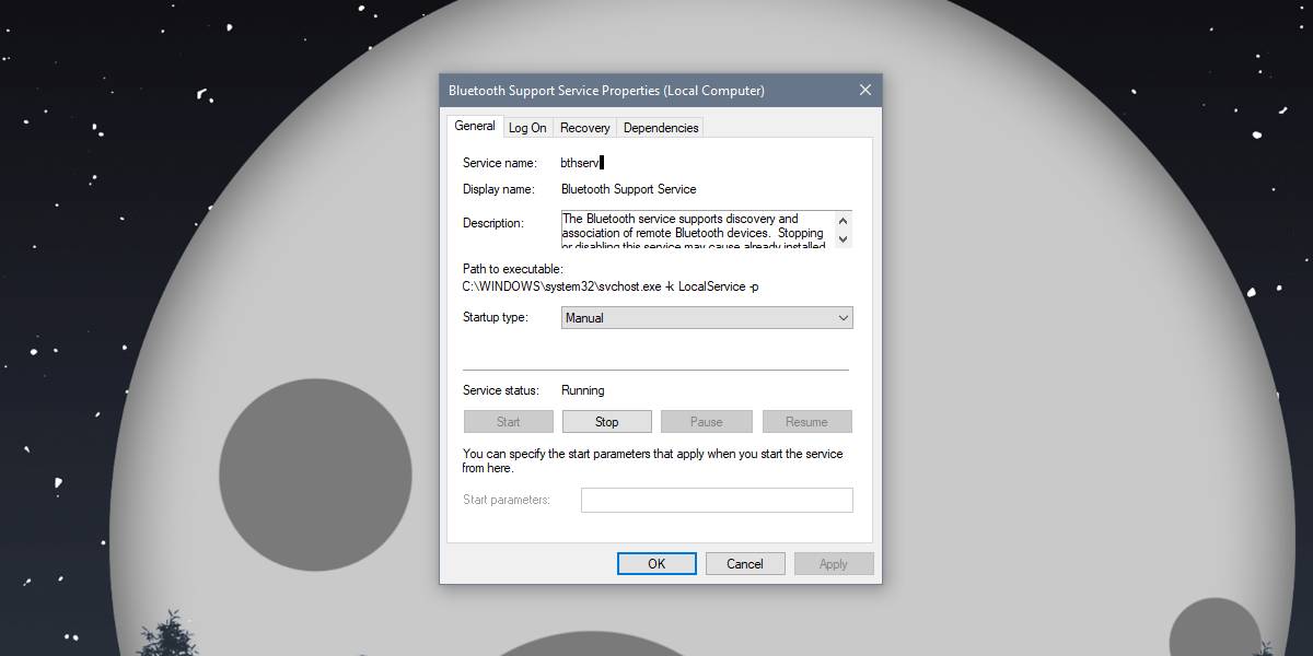 How to stop scanning for Bluetooth devices on Windows 10