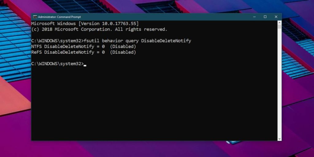 How to check if TRIM is enabled for your SSD On Windows 10