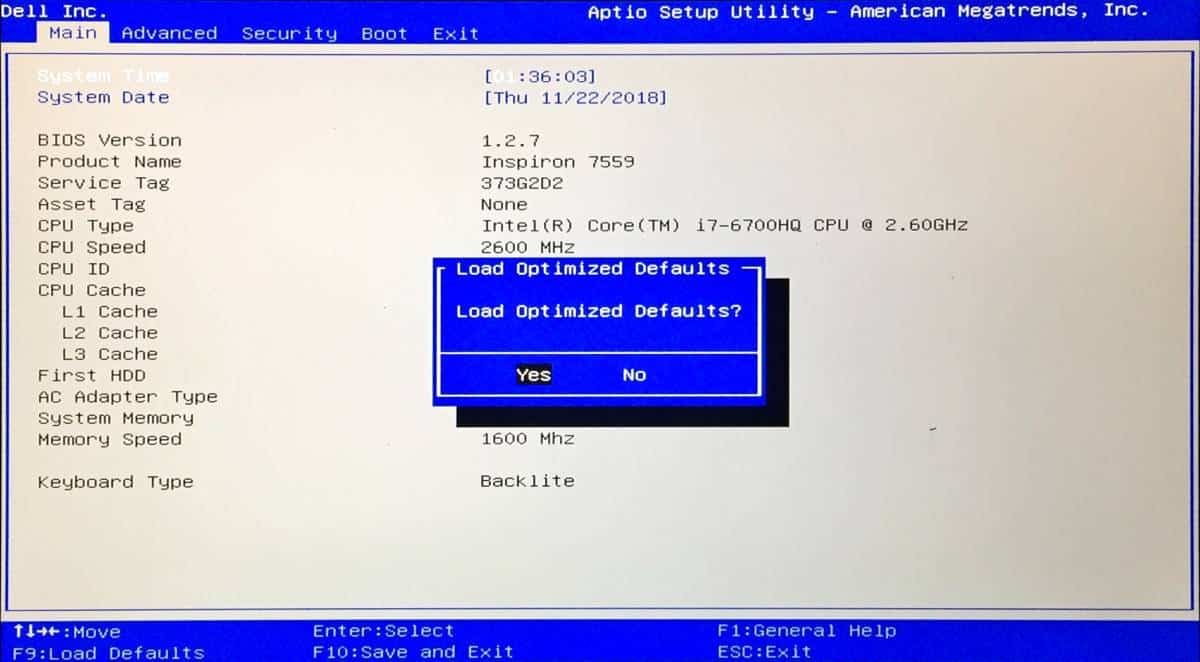 How to reset BIOS to default settings