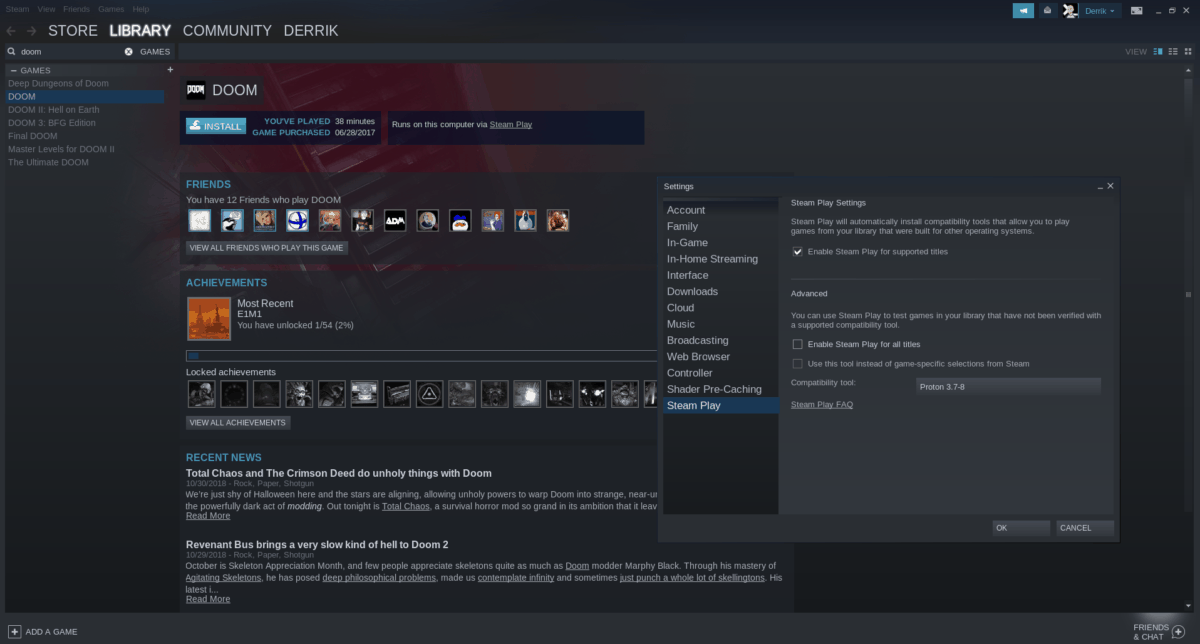 How to play modern windows games on linux with steam play