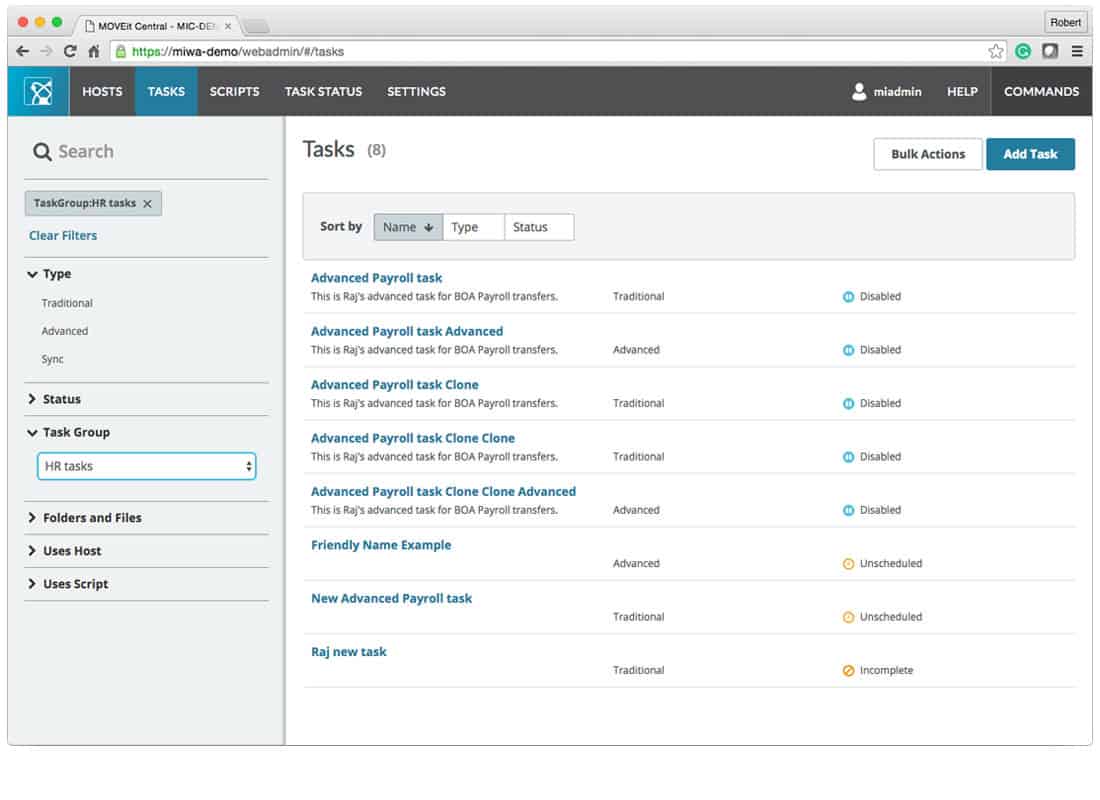 Ipswitch MoveIT Screenshot