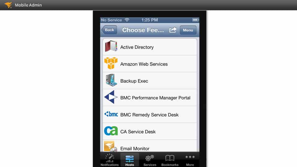 SolarWinds Mobile Admin Screenshot