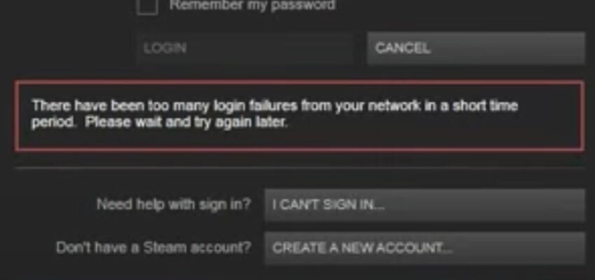 There have been too many login failures