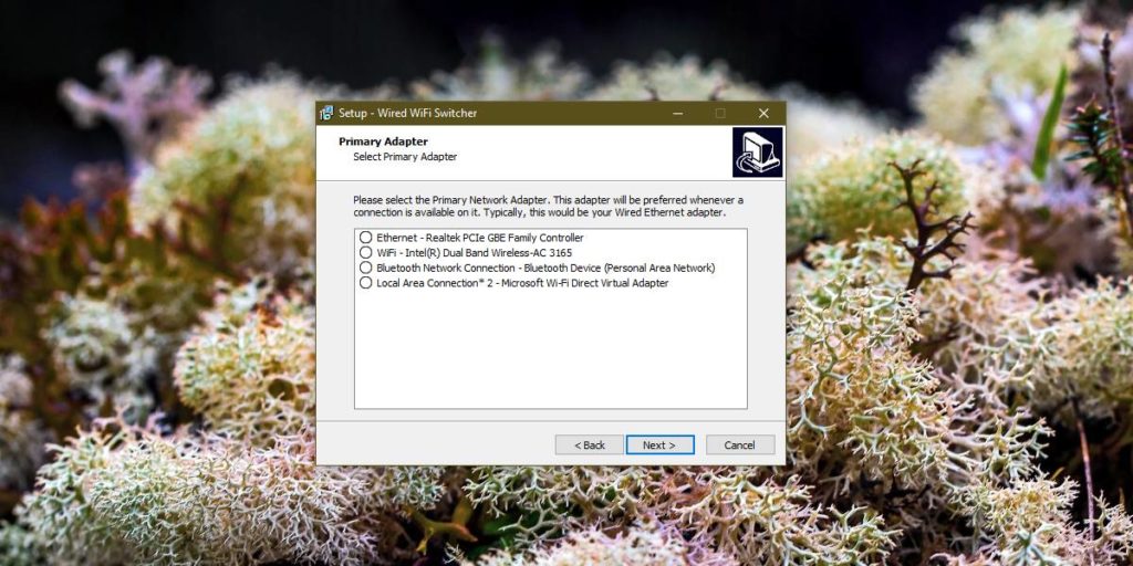 How to set network adapter preference on Windows 10