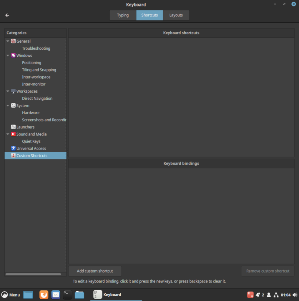 How to customize keyboard shortcuts on Cinnamon