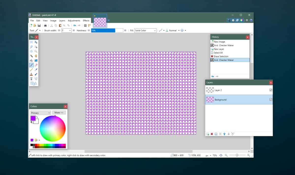 How to create a custom grid in  on Windows 10