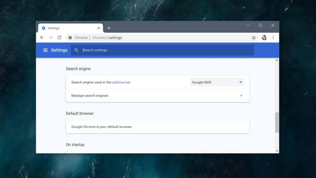 How to change the default search engine in Chrome