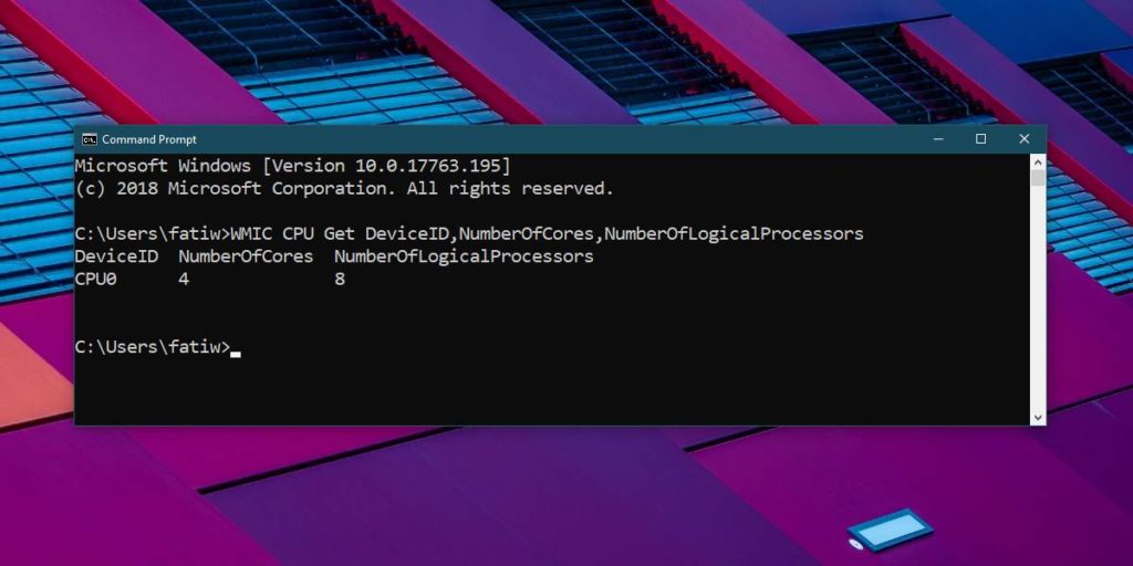 How to check CPU Core count on a Windows 10 PC