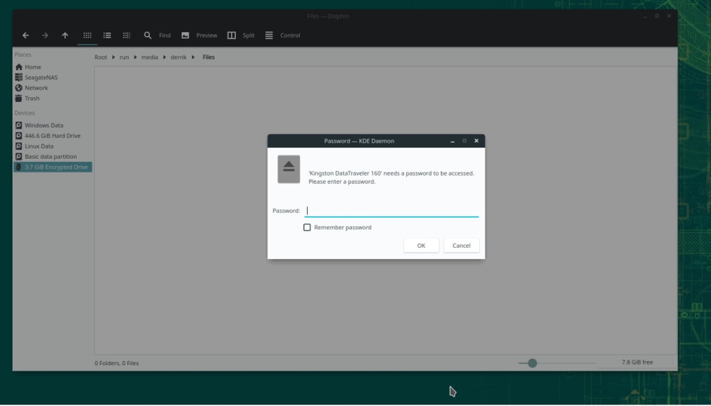How to secure a USB flash drive on Linux