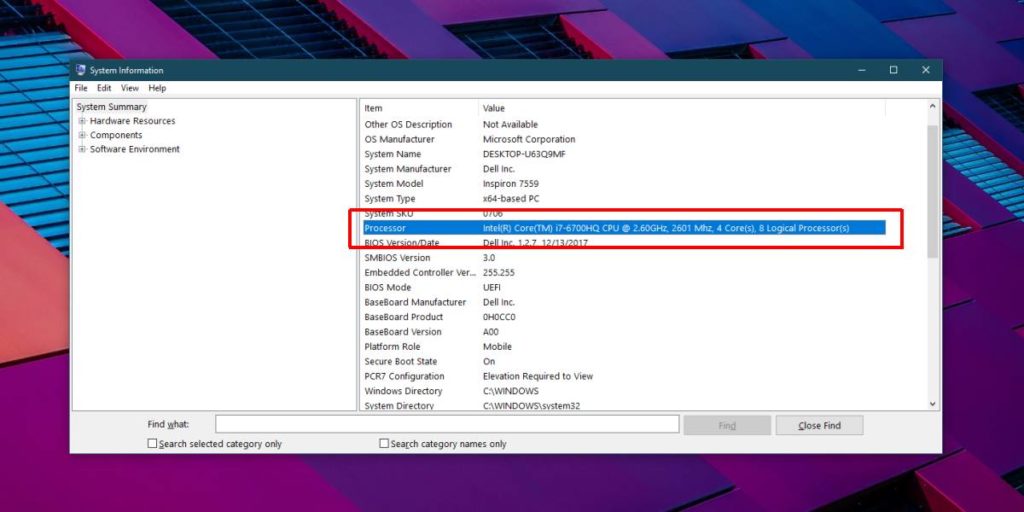 How to check CPU Core count on a Windows 10 PC