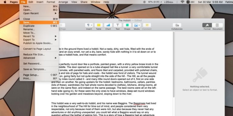 How to convert a DOCX file to Pages on macOS
