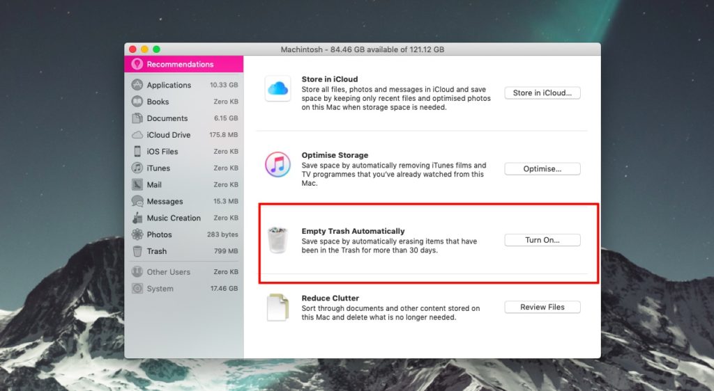 How to empty Trash after 30 days on macOS