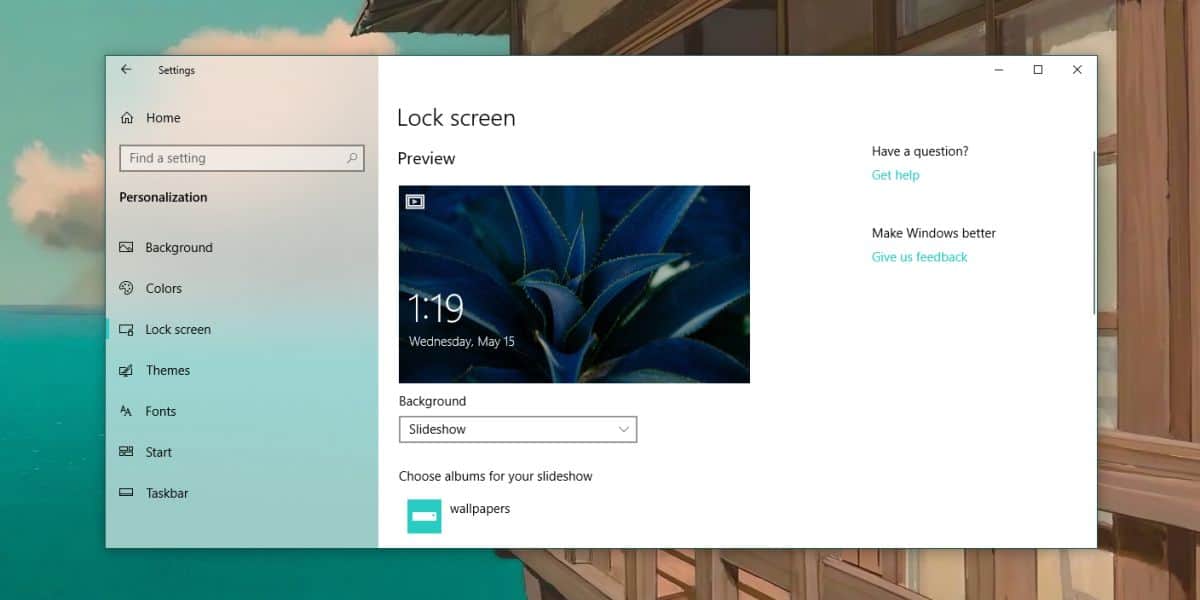 How to set custom rotating images for the lock screen on Windows 10