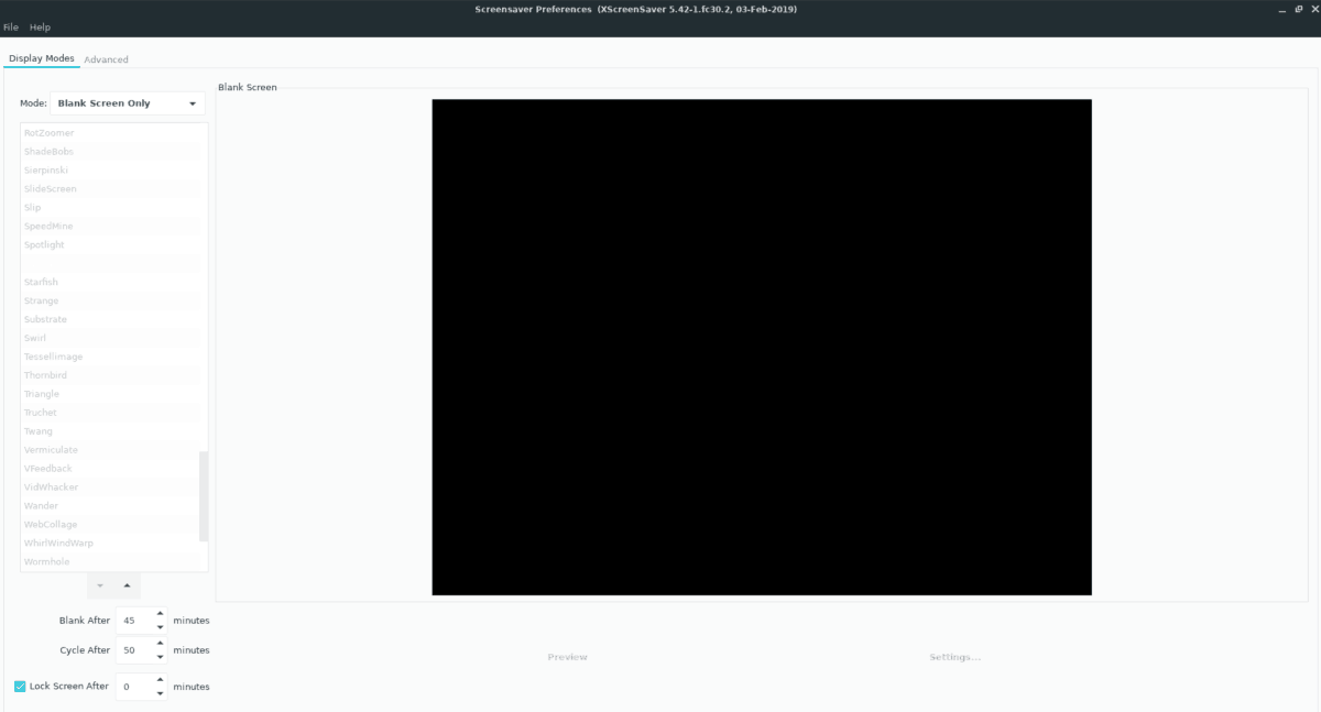 How to change the screensaver on XFCE