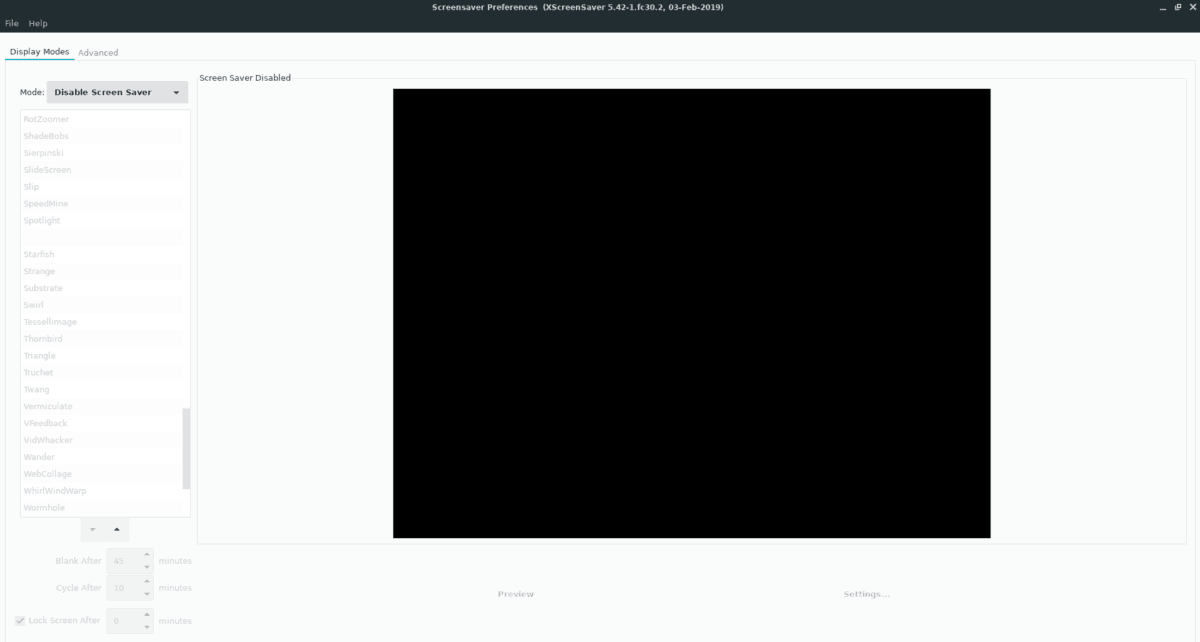 How to change the screensaver on XFCE