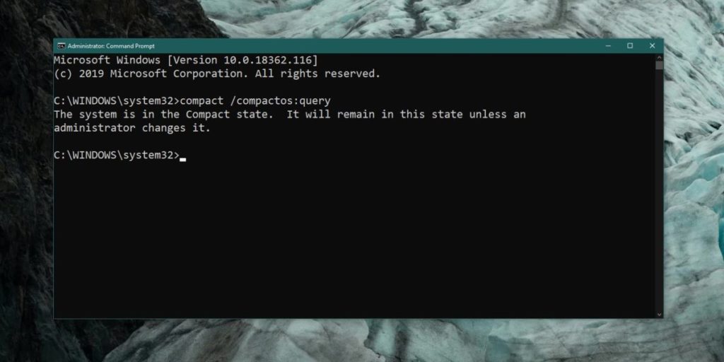 How to check for and disable compactOS on Windows 10