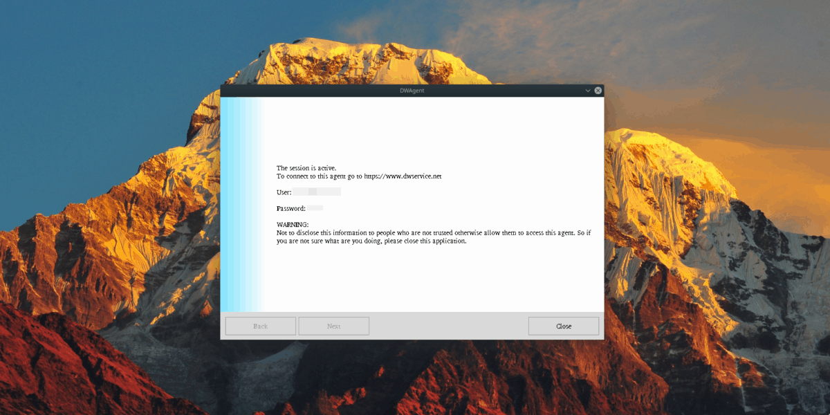 How to remotely access a Linux PC from a browser with DWService
