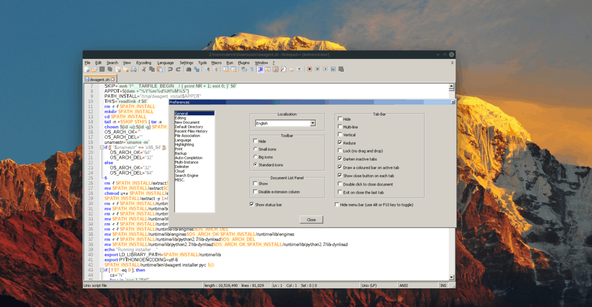 How to install NotePad++ on Linux