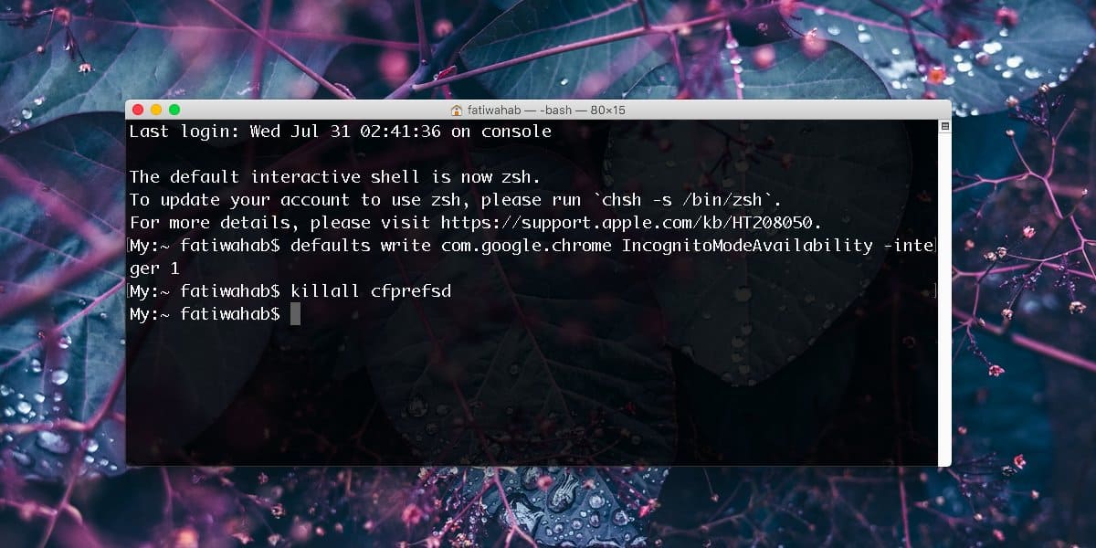 how to get out of incognito mode mac chrome