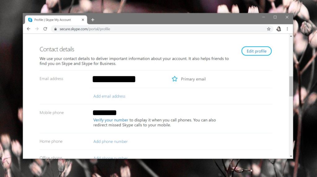 How to change the primary email for a Skype ID