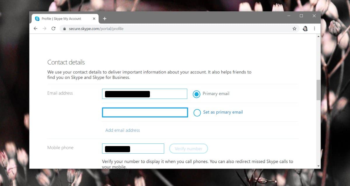how to change email on skype app