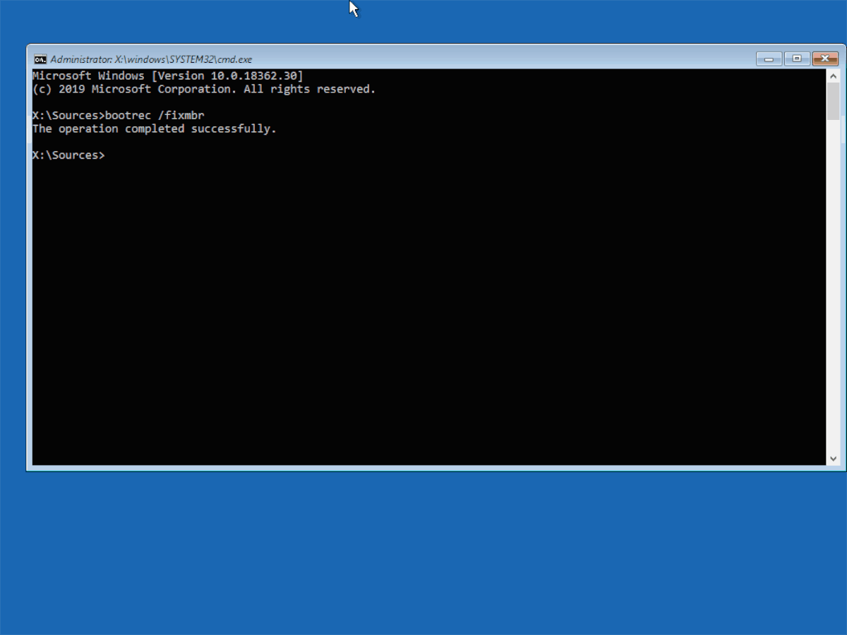 restore windows 10 bootloader after removing ubuntu
