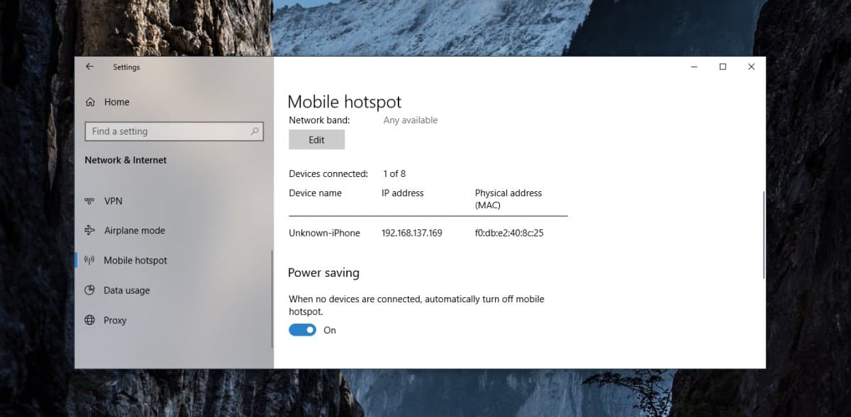 How to always keep mobile hotspot On in Windows 10
