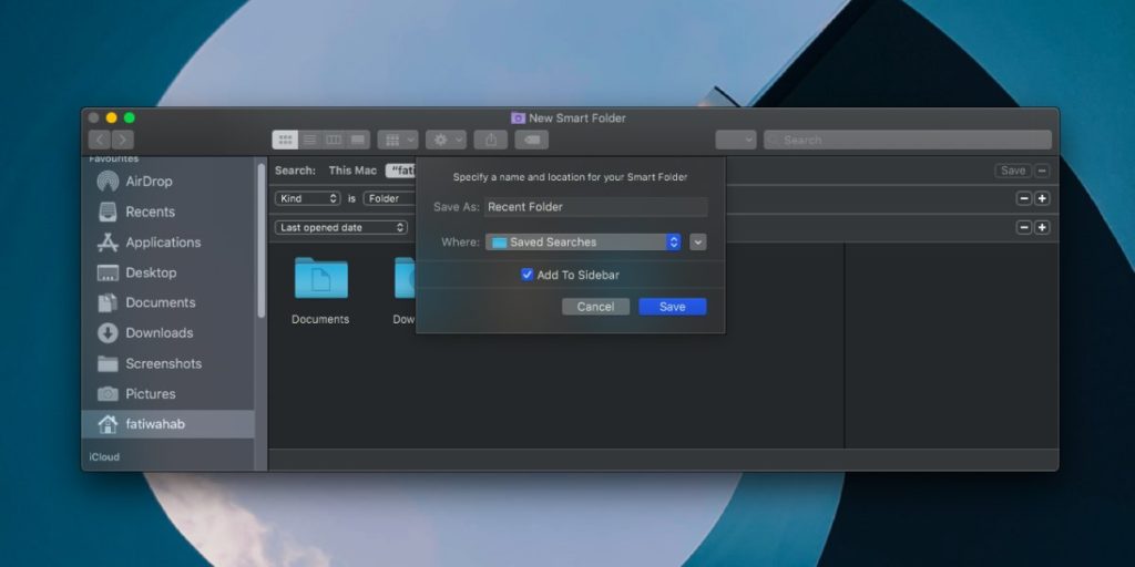How to add Recent Folders to the Finder sidebar on macOS