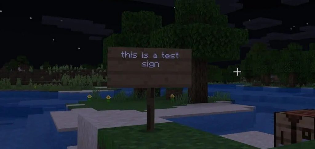 Minecraft sign