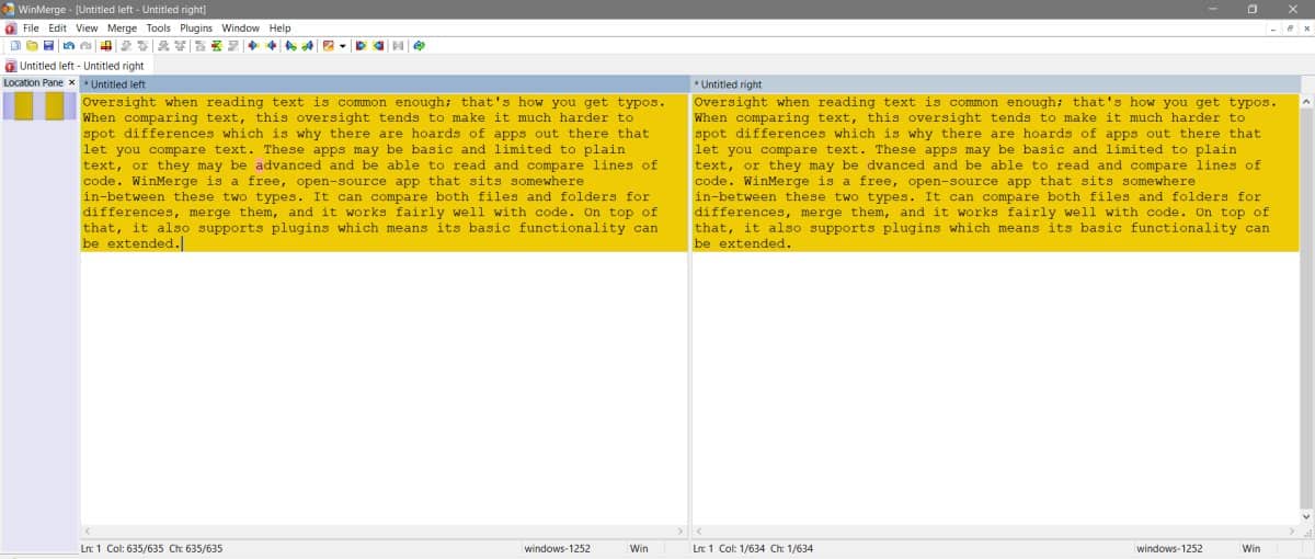 winmerge online comparison