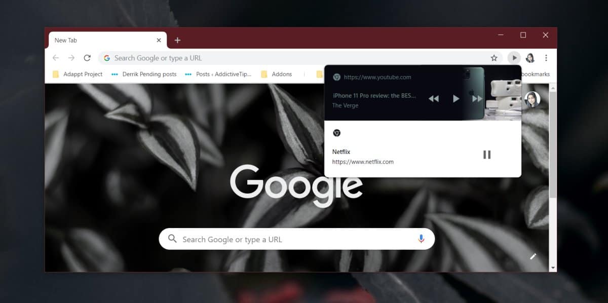 How to enable a play/pause button on the Chrome toolbar