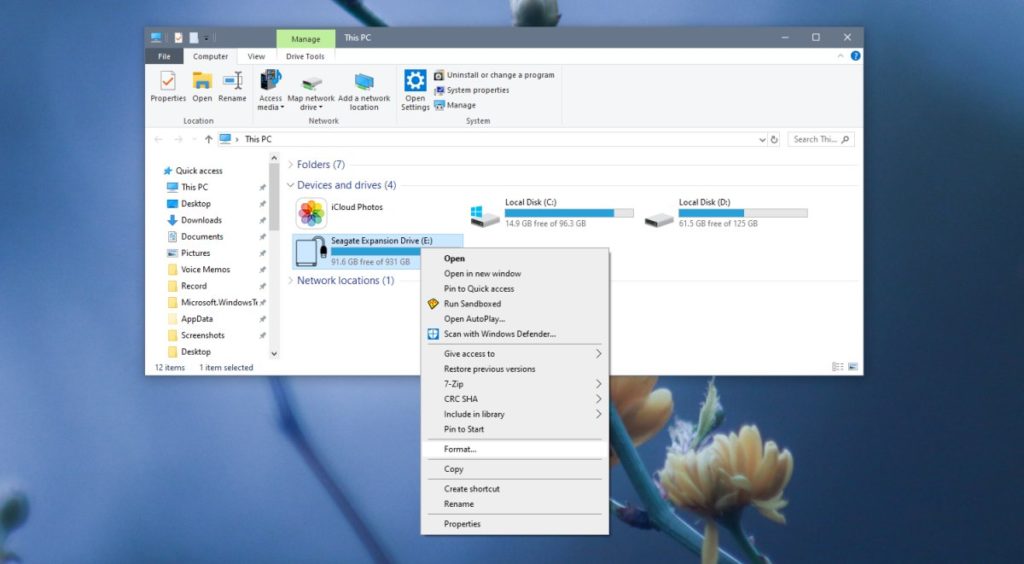 How to change the file system of a drive on Windows 10