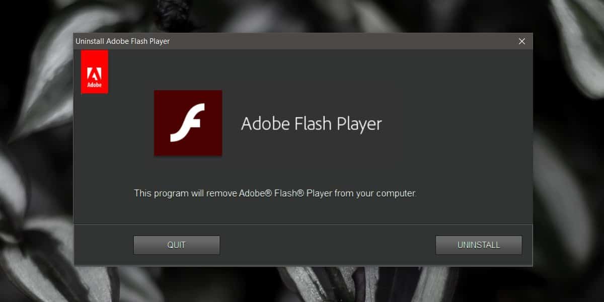 uninstall and reinstall adobe flash player windows 10