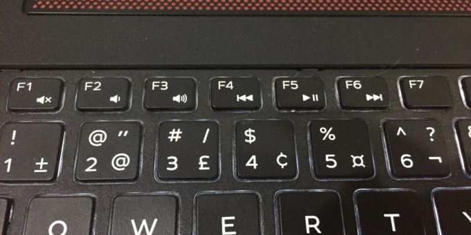 How to identify symbols on function keys on a Windows 10 laptop
