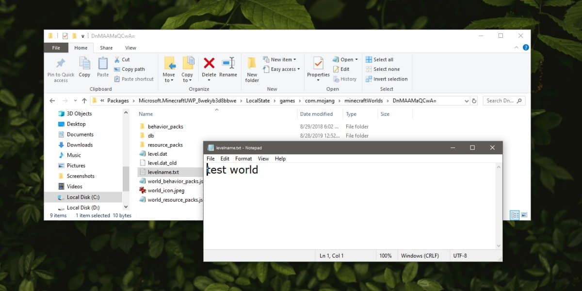 World backup minecraft