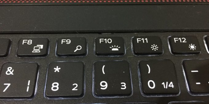 How to identify symbols on function keys on a Windows 10 laptop