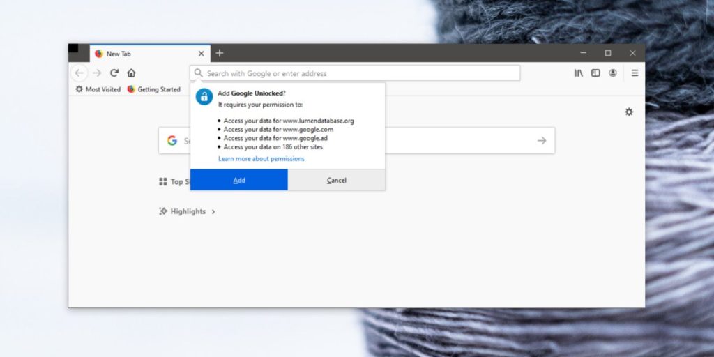 How to sideload an addon in Firefox