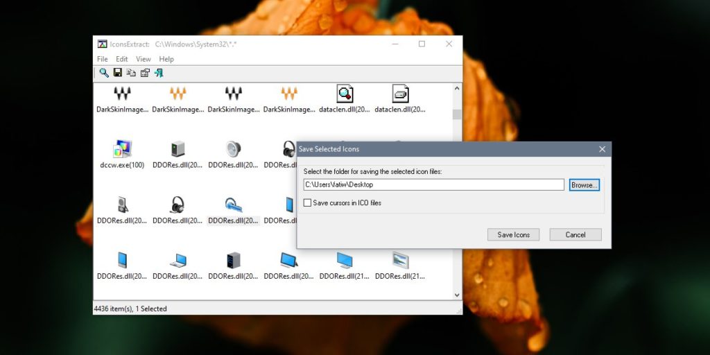 How to extract a stock Windows 10 icon