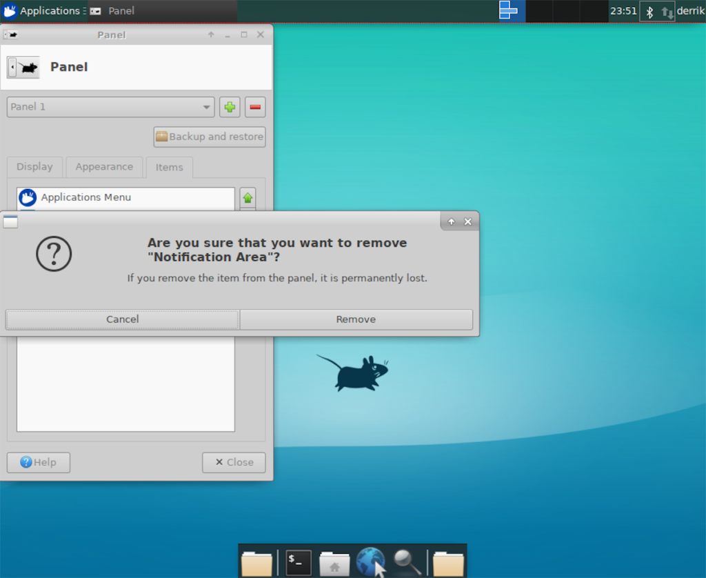 How to hide apps from the system tray in XFCE4