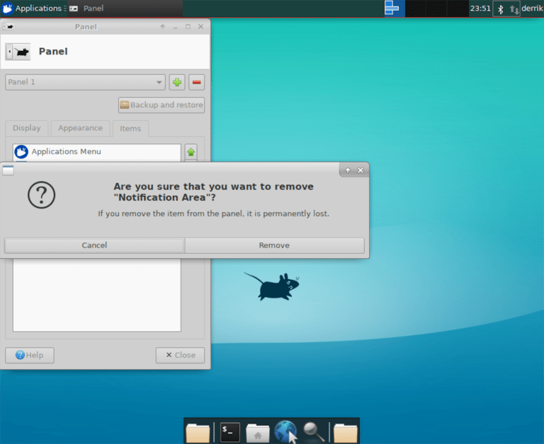 How to hide apps from the system tray in XFCE4